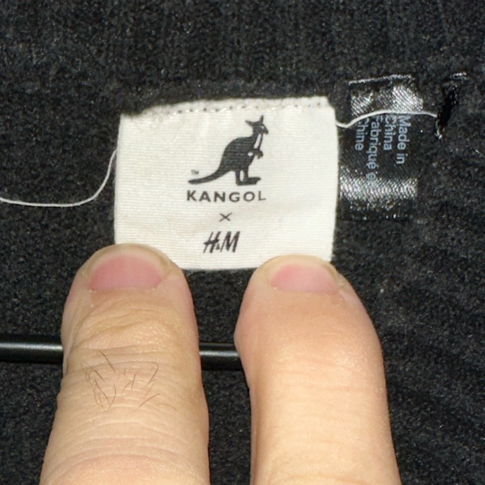 Kangol x H&M Black Oversized Mock Neck Logo Sweater M - Picture 5 of 7